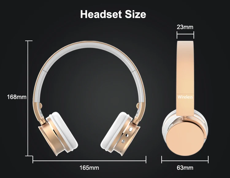 Wireless Bluetooth Headphones & wireless headsets for mobile phone Blue Earphones with Mic fone de ouvido auriculares (4)