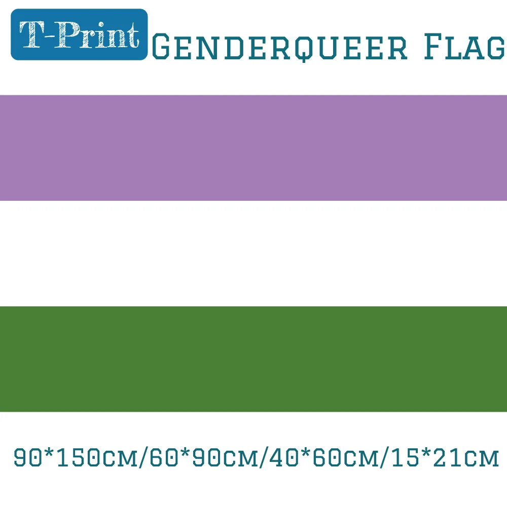 цена Genderqueer Pride Flag 3x5FT Banners 60*90cm 15*21cm 90*150cm 40*60cm Flying Flag