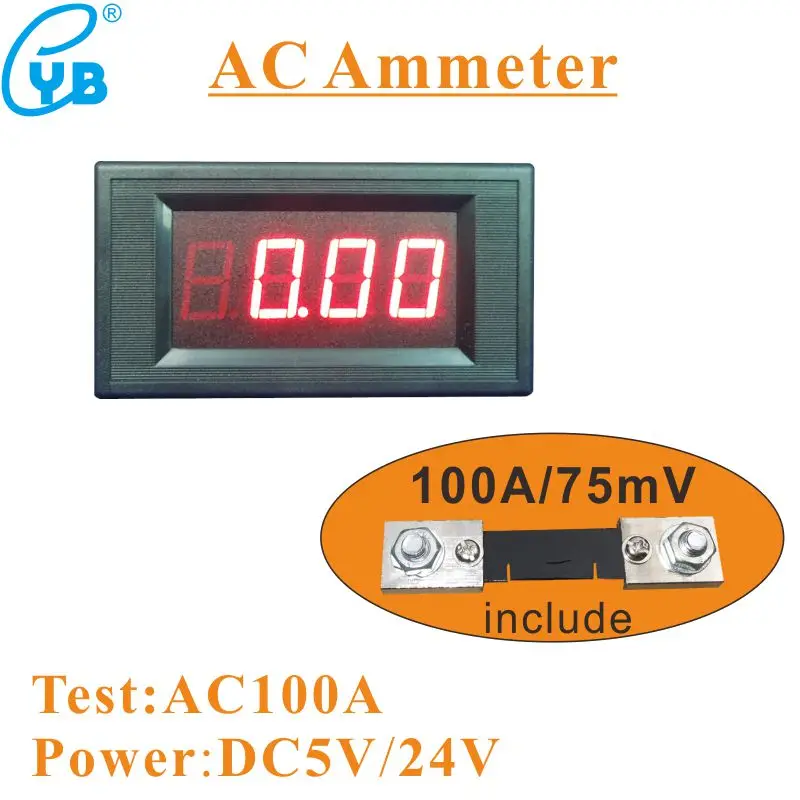 Buy AC100A Shunt 75mV DC Current Meter LED Digital Amp