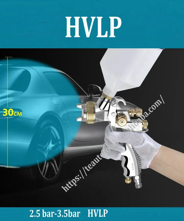 Профессиональный высококачественный автомобильный распылитель для краски, пистолет из Тайваня, пистолет-распылитель для ковки, хромированный Воздушный Распылитель для краски