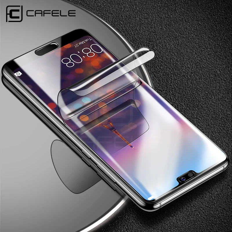 

CAFELE Screen Protector For huawei p20 pro lite 3D Full coverage HD Clear Hydrogel film For huawei p20 lite Seamless covering