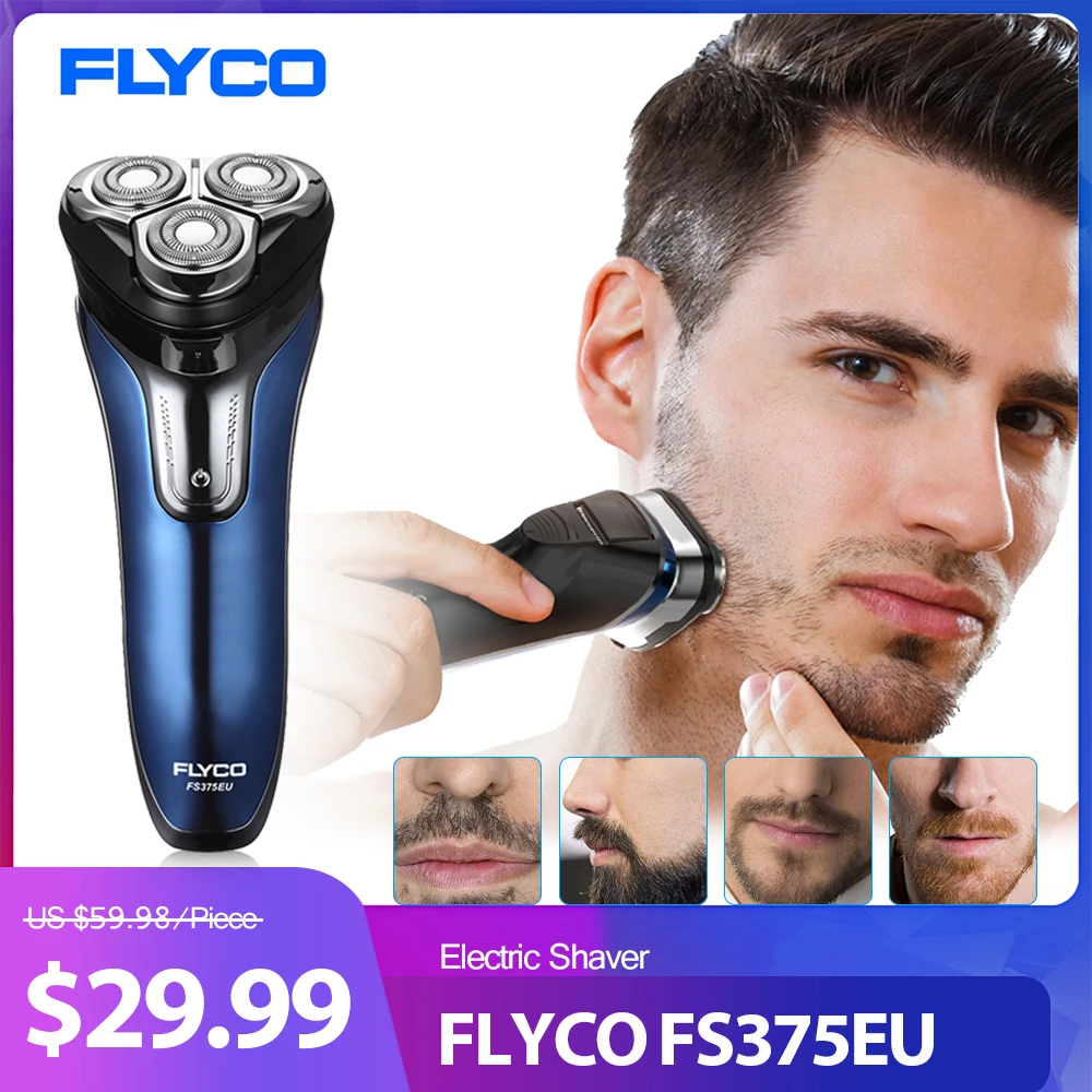 FLYCO FS375EU электрическая перезаряжаемая Бритва для сухой и влажной уборки