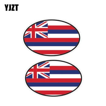 

YJZT 2X 10.5CM*7CM Funny Creative Hawaii State Flag Car Sticker Decal PVC 6-0312