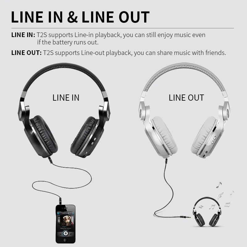 Original Bluedio T2S bluetooth headphones with microphone wireless headset bluetooth for Iphone Samsung Xiaomi headphone