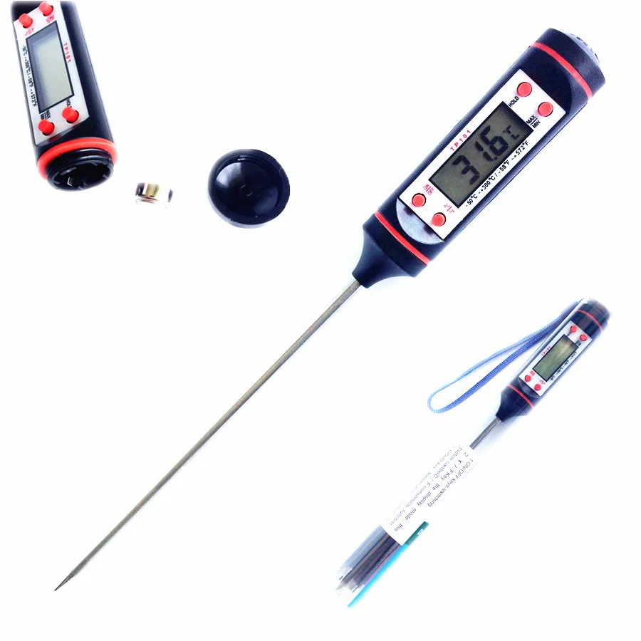 

Digital Cooking Thermometer Food Probe Meat Kitchen BBQ Selectable Sensor Gauge Heat Indicator Worldwide Store TP101