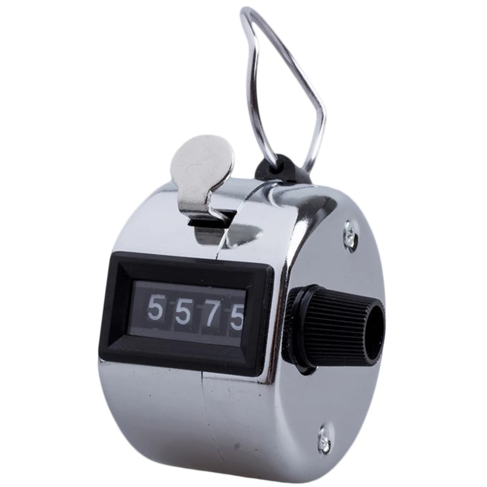 

Stainless Metal Mini Lap Golf Hand Held Manual 4 Digit Number Farm Hand Golf Tally Football Counter Clicker