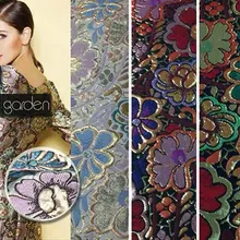 Двусторонняя металлическая жаккардовая парча ткань, 3D жаккардовая пряжа, окрашенная ткань для женщин юбка пальто платье 145x100 см