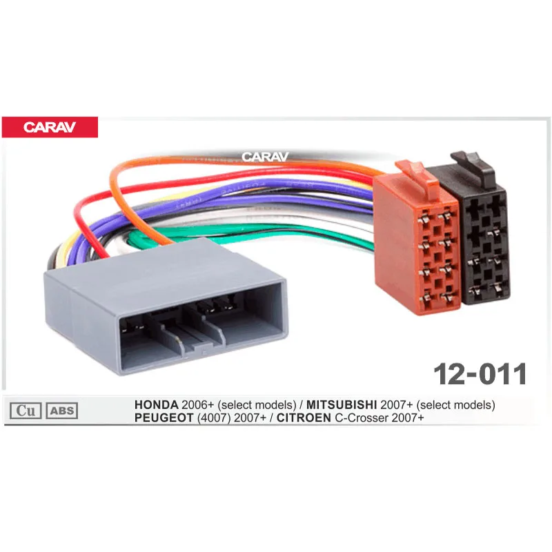 

CARAV12-011 ISO Radio Adapter for HONDA/ for MITSUBISHI / for PEUGEOT / forCITROEN Wiring Harness Connector Lead Loom Cable Plug