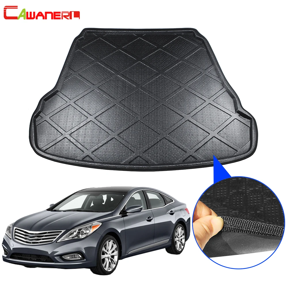 

Cawanerl Car Accessories Tray Boot Liner Tail Floor Trunk Mat Carpet Cargo Protector Kick Mud Pad For Hyundai Azera 2007-2011