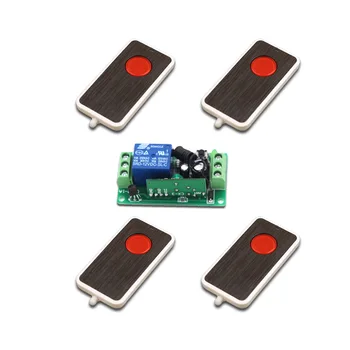 

Household Quality DC9/12/24V 1CH Wireless Remote Control Switch System 4Transmitter & 1Receiver Relay Receiver Smart Home Switch