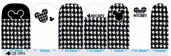 Mickey Minnie Decals Stickers Wrap Nails Cartoon Cute Nail Sticker Tips Decoration Nail Art Water Transfer Sticker