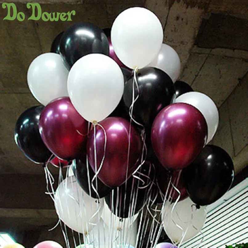 15 unids 12 pulgadas de espesor 3.2g vino tinto látex Globos aire inflable fiesta de cumpleaños de la boda suministros perla Borgoña oro globos