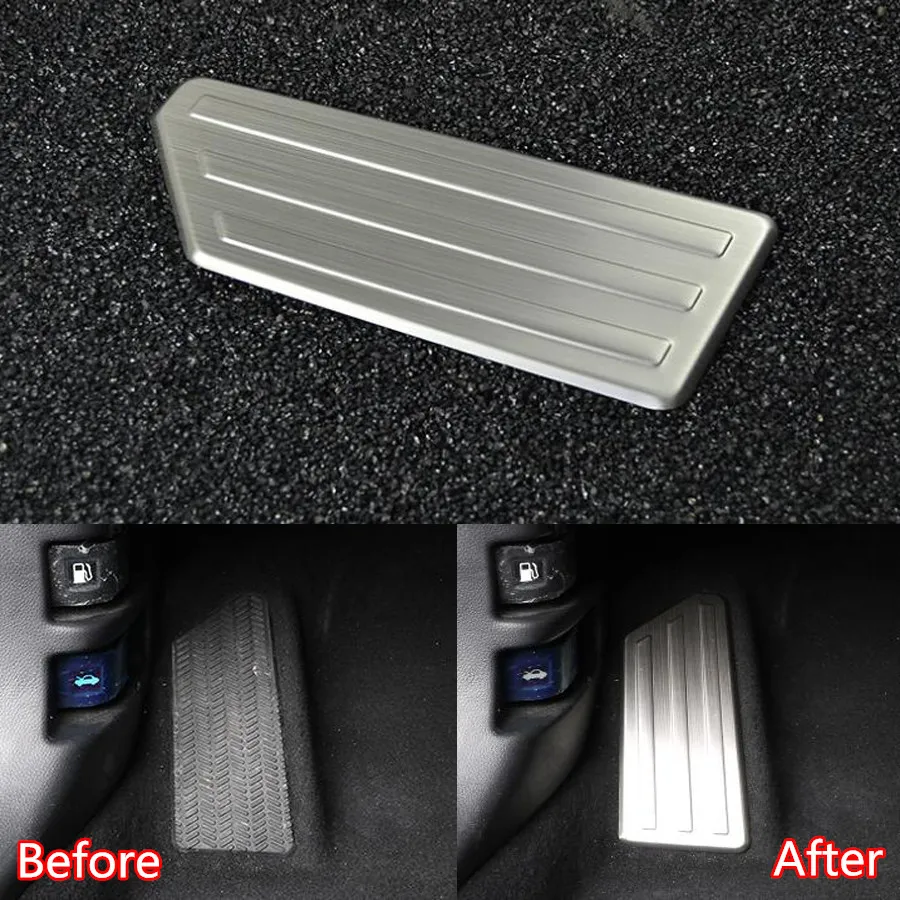 

YAQUICKA Stainless Steel No Drill Car Gas Fuel Brake Footrest Foot Rest Pedal Cover Trim For Honda CRV CR-V 2017 2018 LHD AT