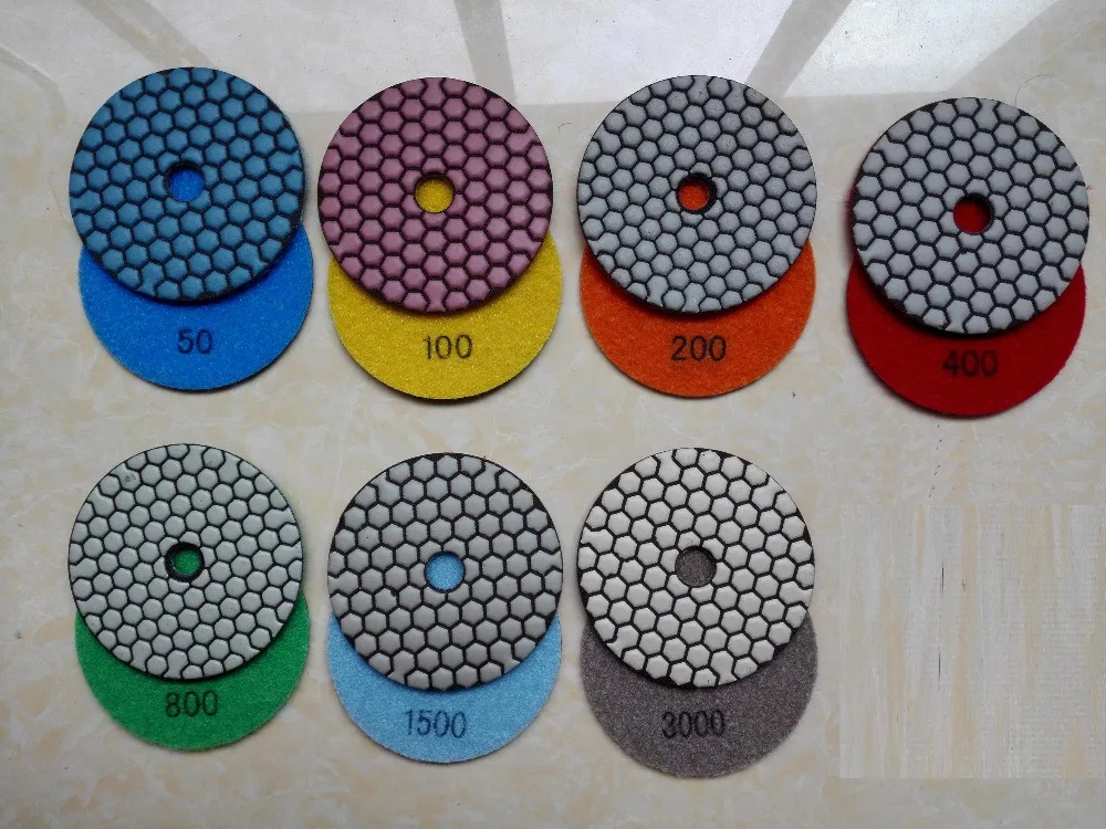 4" first class Diamond Dry Polishing Pads for Dry Polishing marble, granite, glass, cement