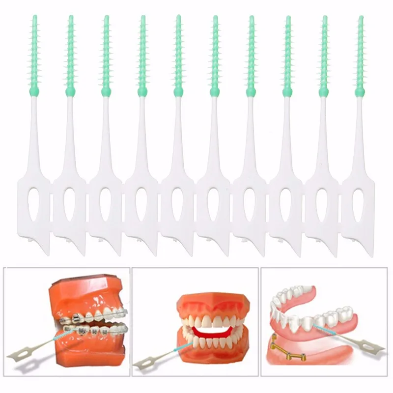 40 шт./кор. зубная тонкая мягкая межзубная щетка зуб pick Очистка зубов Уход за полостью рта зубной инструмент гигиена полости рта