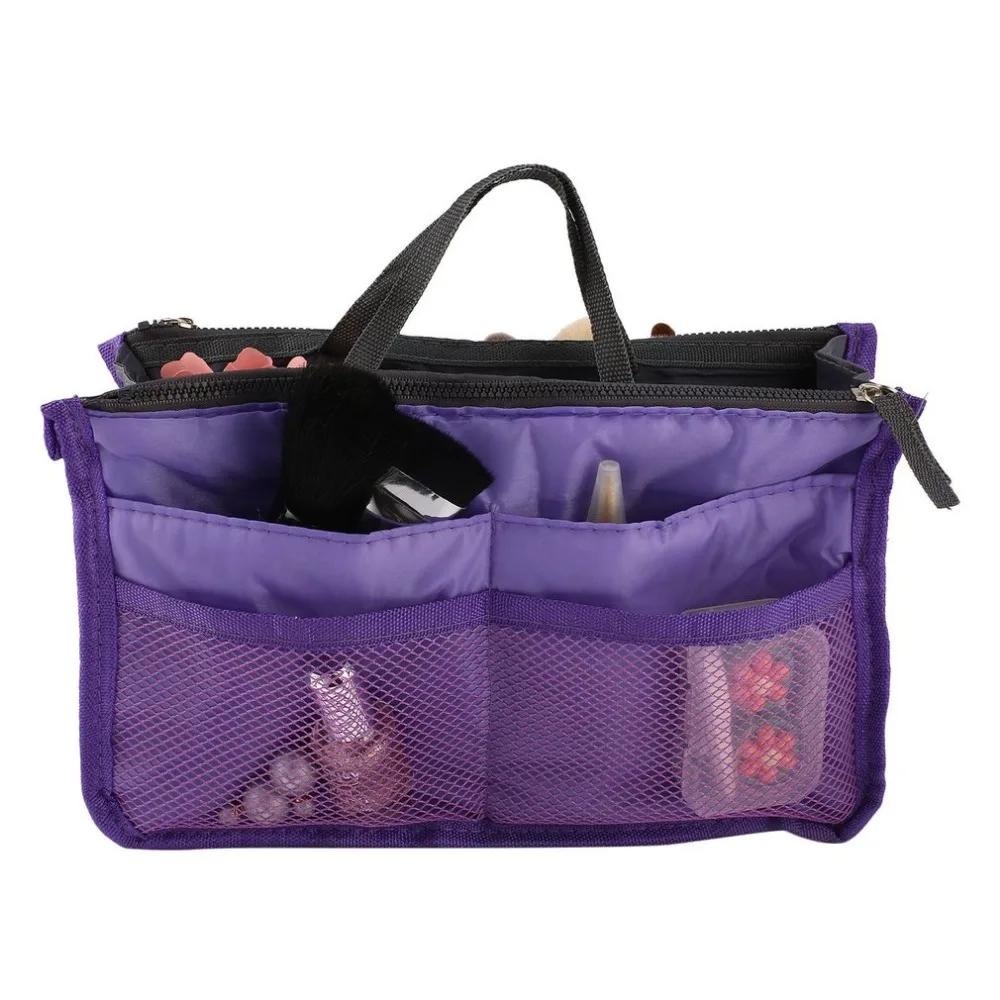 Multifunctional Double Zipper Makeup Bag