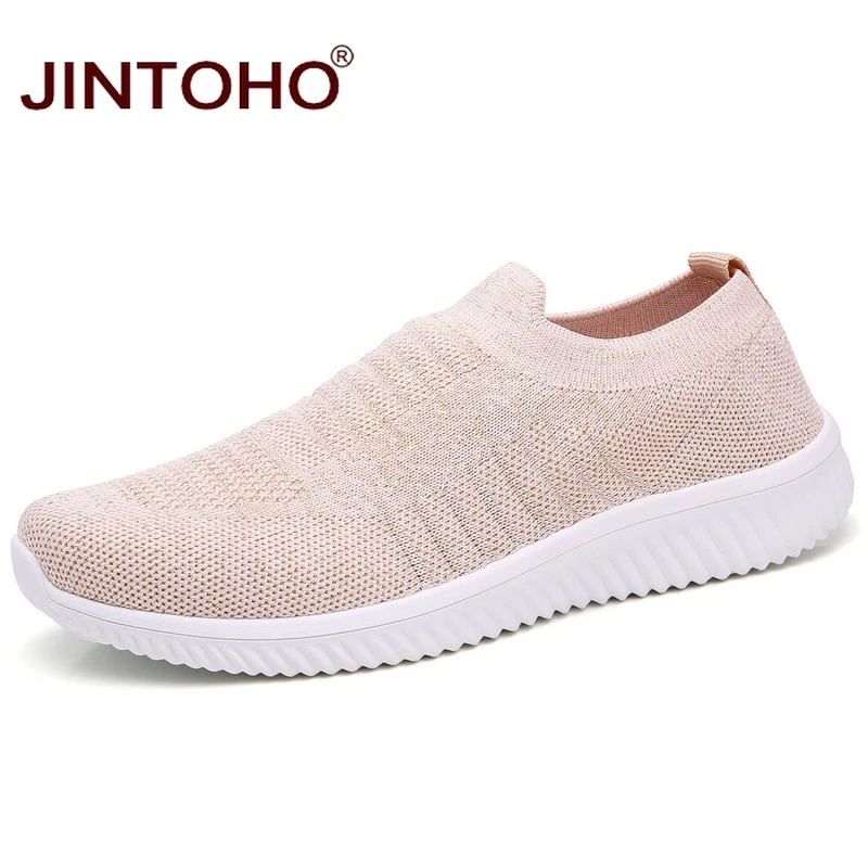 

JINTOHO Big Size Women Sneakers Fashion Women Casual Shoes Brand Women Flats Slip On Women Loafers Breathable Ladies Shoes