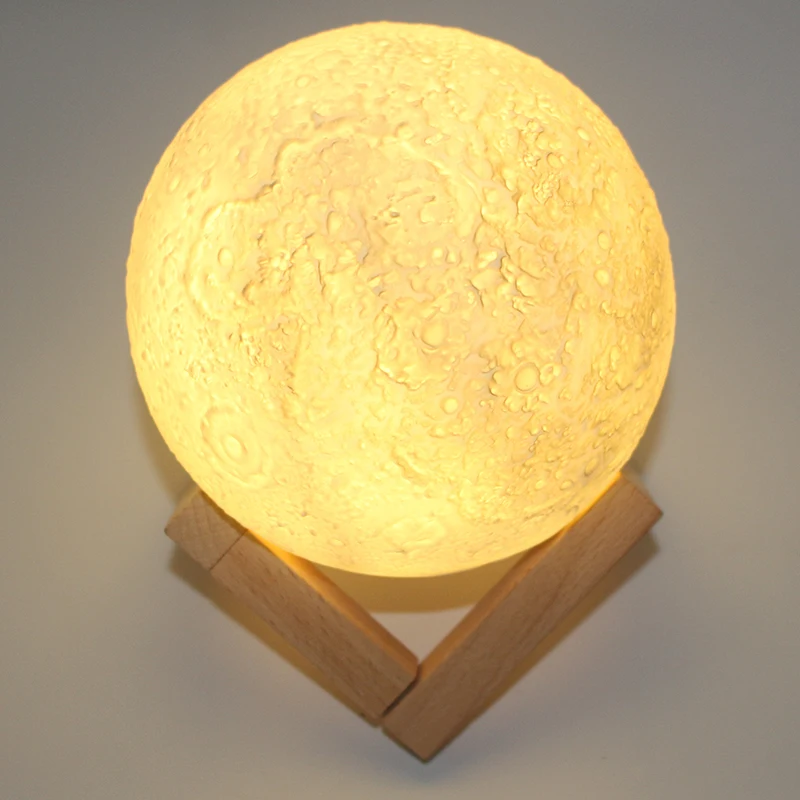 

Litwod Z30 Rechargeable 3D Print Moon Lamp 3 Color Change Button Switch Bedroom Bookcase Night Light Home Decor Creative Gift