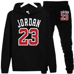 Новый 2018 Фирменная Новинка Мода JORDAN 23 Для Мужчин Спортивная мужские толстовки с принтом пуловер хип-хоп Для мужчин s Cпортивные костюмы