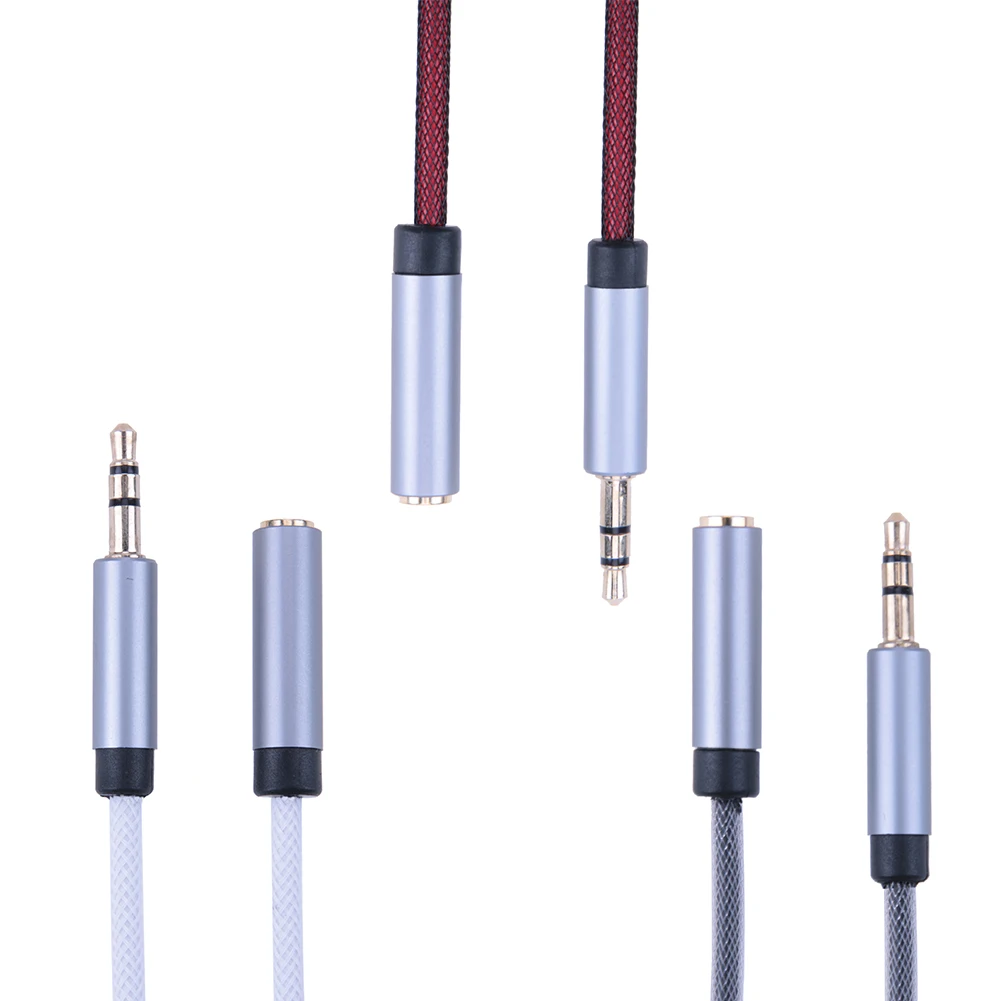 Aux cable 3.5mm male to female braid jack 3.5 plug stereo audio cable 3.5mm headphone extension cord 1m