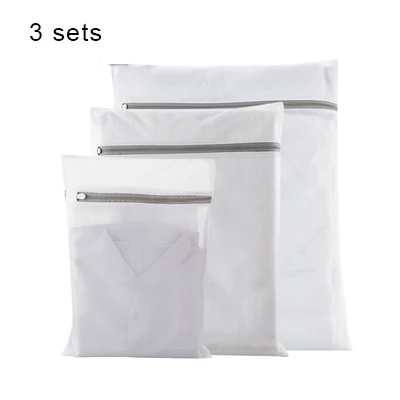 2/3/5 pc Mesh laundry bags for washing machines Mesh set clothing organizer for Protection Bra Stocking and Underwear basket - Цвет: 3 sets