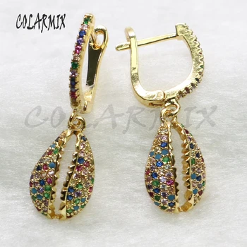 

5 pairs Shell earring rainbow crystal dangle earrings jewelry for women accessories crystal jewelry Earrings 5466
