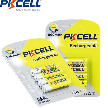 

8PCS/2card PKCELL AAA battery 1.2V 3A 1000mAh Rechargeable battery NI-MH AAA batteries replace LR03 R03P battery