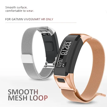

Replacement Milanese Magnetic Strap for Garmin Vivosmart HR Watch Band Stainless Steel Band for Vivosmart HR Bracelet With Tool