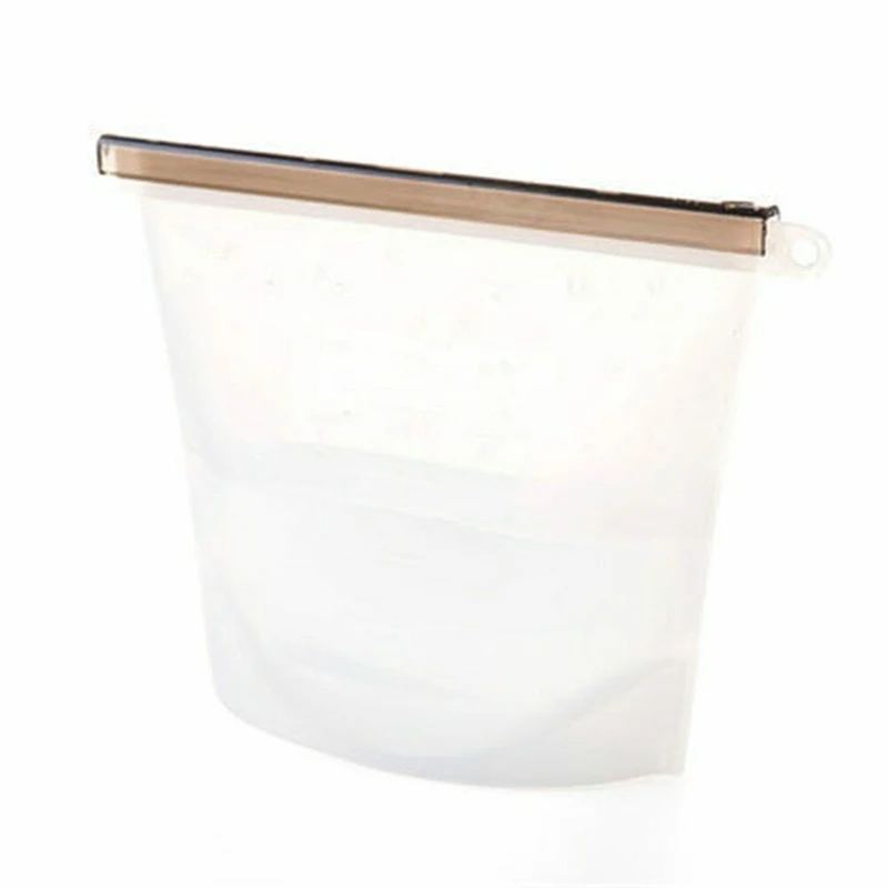 

Hot 4Pcs Silicone Zip Lock Leakproof Containers Bags Kitchen Supplies LSK99