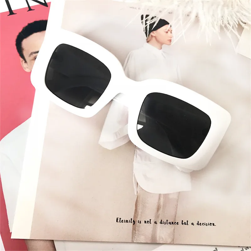 Маленькие квадратные солнцезащитные очки, модные, брендовые, дизайнерские, женские солнцезащитные очки, Ретро стиль, белая оправа, прямоугольные, женские оттенки с коробкой FML