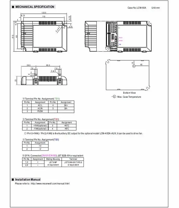 Mean Well 40W Multiple-Stage Constant Current Mode Dali interface LED Driver 700mA LCM-40DA