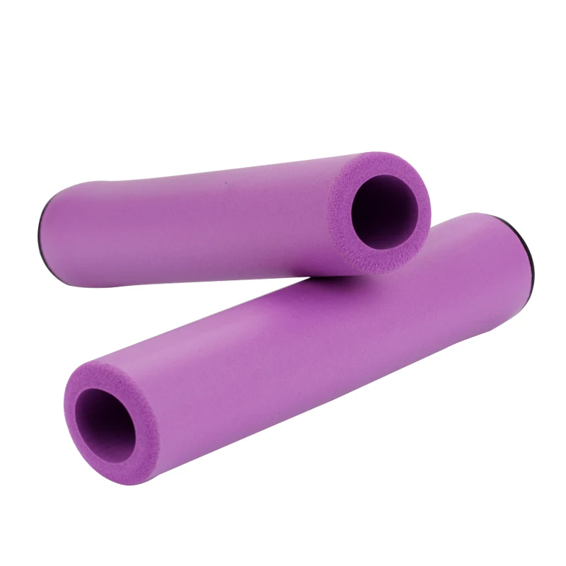 Bikein Ультралайт высокой плотности силиконовая губка для горного велосипеда рукоятки для руля противоскользящие велосипедные MTB мягкие ручки части велосипеда 25 г - Цвет: Purple