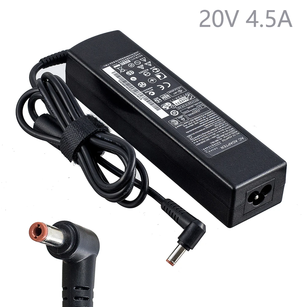20v 4.5a 90W laptop adapter battery charger power supply for lenovo