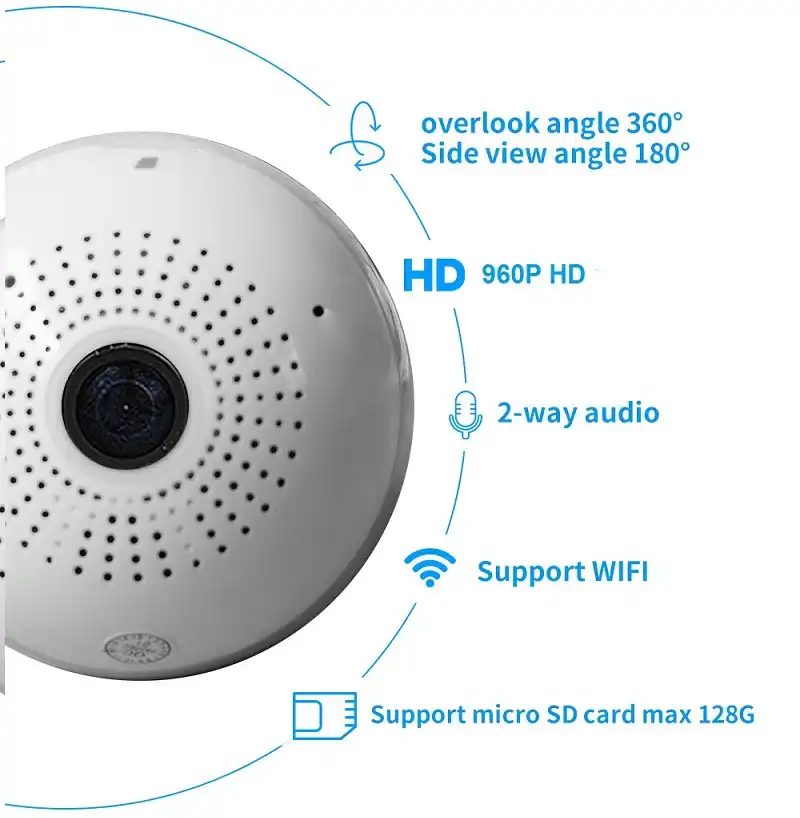 Detail Feedback Questions About Sacam Universal 360 Degree Panoramic Sacam Universal 360 Degree Panoramic Camera 960p Hd Wireless Mini Adapter Wifi Exquisite Practical Strong Foto