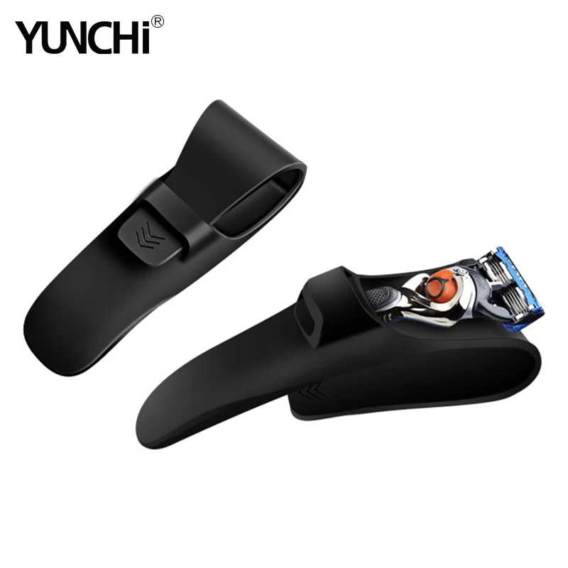 

Men's Portable Travel Case Box for Shaving Machine Holder Storage Manual Razor Handle Protective Silicone Gel Cover (no Shaver )