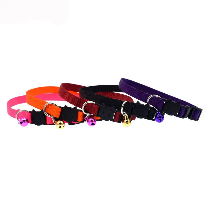1Pcs Quick Release Nylon Cat Collar for Cats Kitten Puppy Breakaway Safety Buckle Cat Collar Neck Strap With Bell Pet Supplies 1Pcs Quick Release Nylon Cat Collar for Cats Kitten Puppy Breakaway Safety Buckle Cat Collar Neck Strap With Bell Pet Supplies