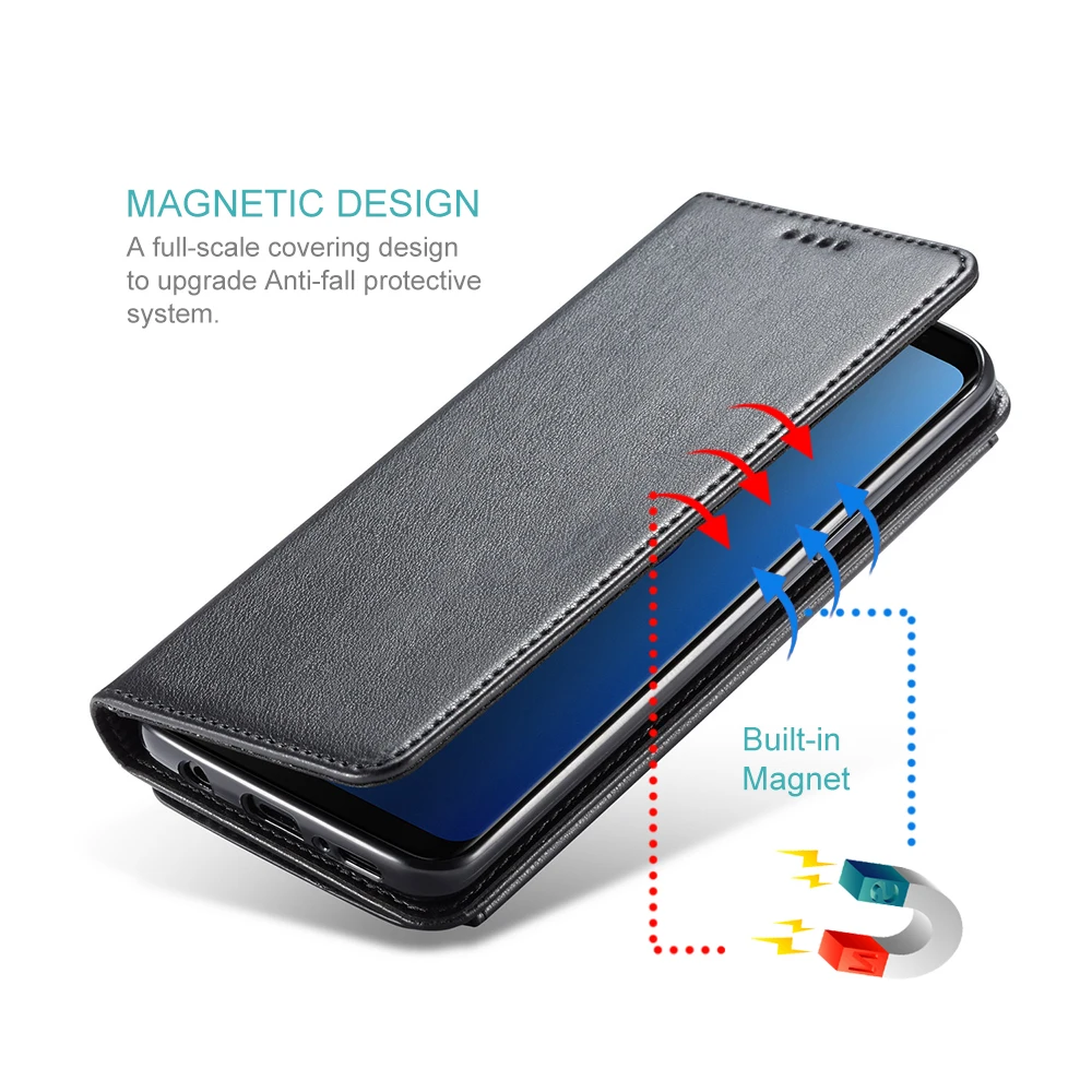 Многофункциональный кожаный бумажник чехол для samsung Galaxy S9 S9 плюс Силиконовая задняя крышка отделение для карт-6 шт. Держатель Флип-кейс для samsung S9