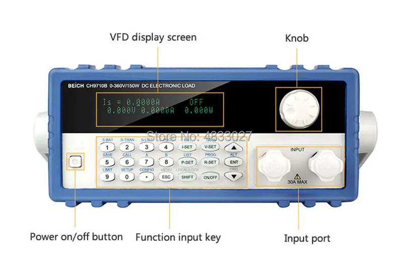 Быстрое прибытие CH9710B программируемая электронная нагрузка постоянного тока 150 Вт/360 в/30A идеальная альтернатива CA5015 с VDF дисплеем
