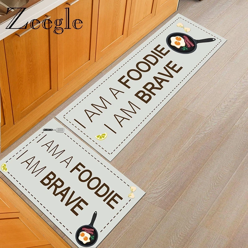 

Zeegle Kitchen Floor Mat Carpets Living Room Kids bedroom Bedside Area Rug Hallway Entrance Anti-slip Bath Mats