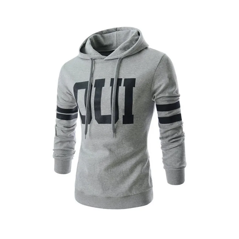 High Quality Striped Hoodies Men Brand Clothing Men's Plain Tees Hooded