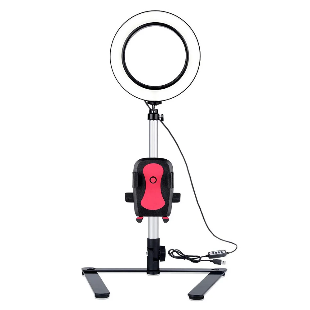 

SCO Ring Light Tripod Stand Phone Holder Lamp For Makeup With 7.9" LED 11 Brightness Levels