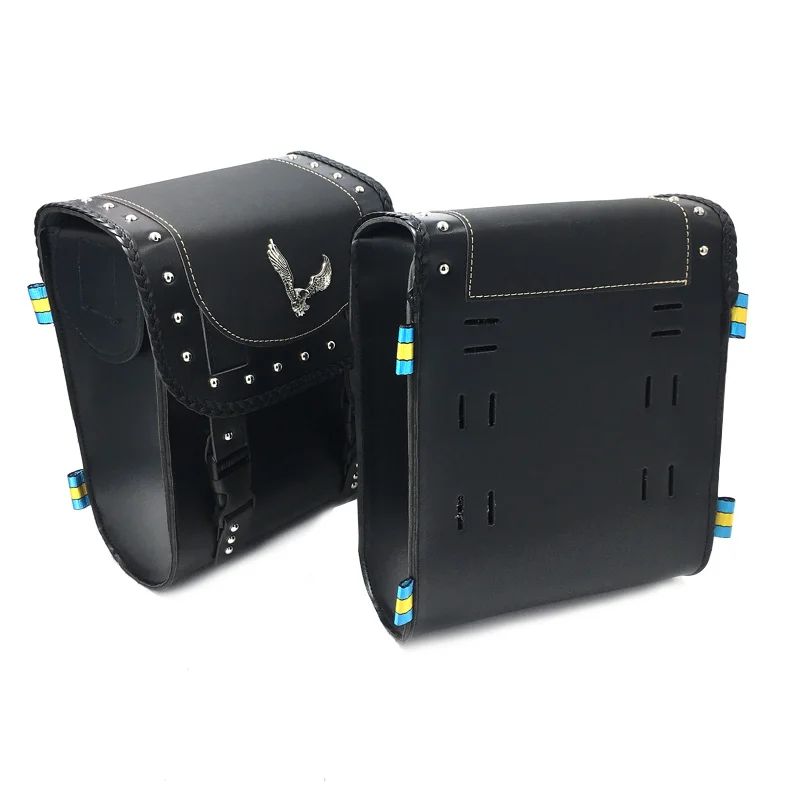 2018 Motorcycle Bags Luggage Front Fork Tool Bag Leather Bag Synthetic Handlebar Bags for Harley Sportster Dyna For BMW R1200gs (10)