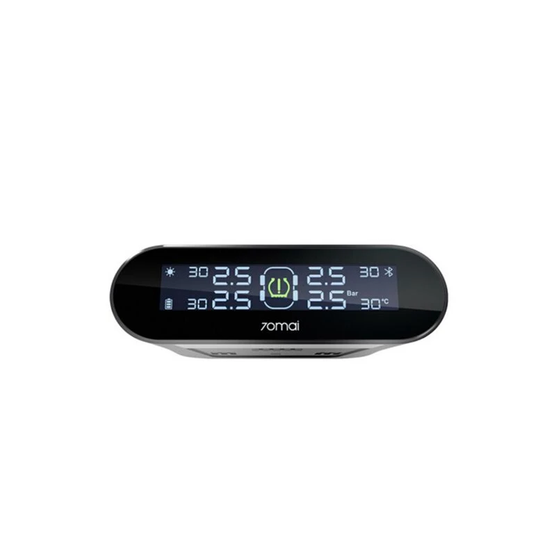 Xiaomi 70Mai T01 Tire Pressure Tester Monitoring Solar Wireless Built-in Tire Pressure Monitor System Alarm with Car Gauge Sens