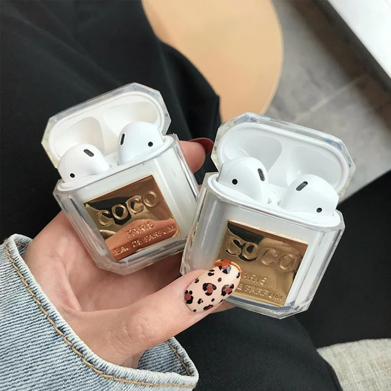 

For airpods case Transparent Protective Cover Bluetooth Wireless Earphone Case For Airpods 1/2 Accessories Charging Box