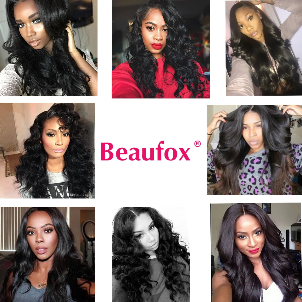 Beaufox Body Wave Human Hair Bundles With Frontal Closure Peruvian Hair Bundles With Closure 3 Bundles & Lace Frontal Remy Hair Beaufox Body Wave Human Hair Bundles With Frontal Closure Peruvian Hair Bundles With Closure 3 Bundles & Lace Frontal Remy Hair
