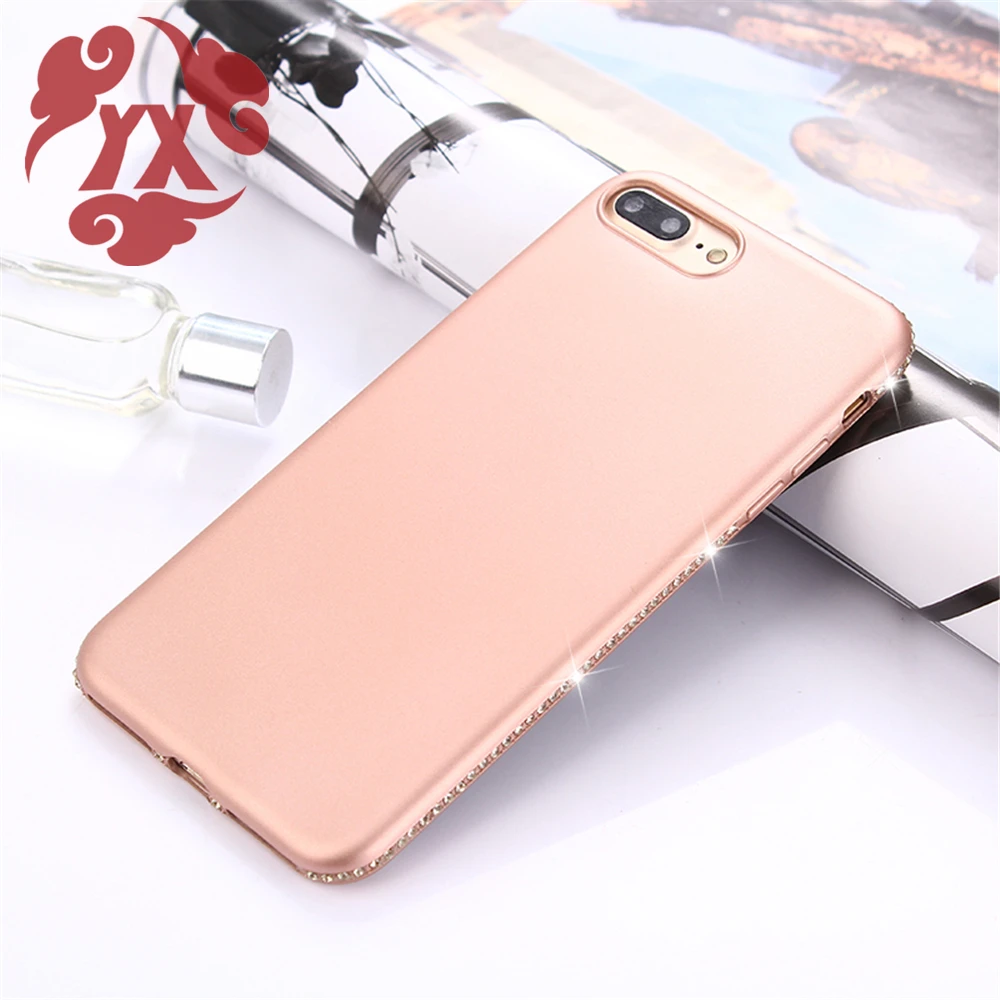 

YX For iPhone 8 Case Glitter Bling Rhinestone Diamond Plating Soft TPU Cover For iPhone 8 Plus 7 6 Plus 6S X X Max Case Silicone