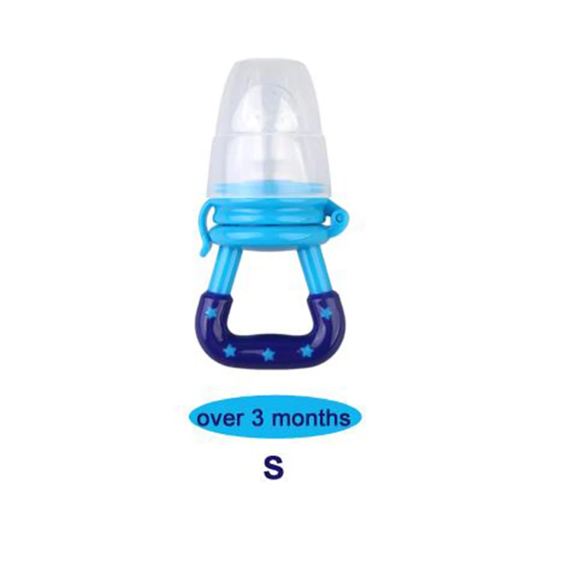 Blue2 S Qshare Baby Nimbler пустышка Клип фрукты младенческой Ниблер для кормления держатель соски Силиконовая пустышка бутылочки для кормления сосок соска - Цвет: Blue2 S