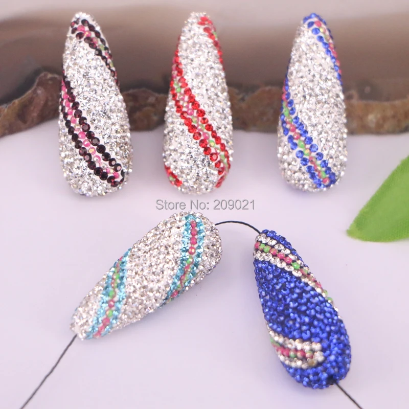 

8Pcs Crystal Zircon Paved Connector,Drop Spacer Beads DIY Making Jewelry