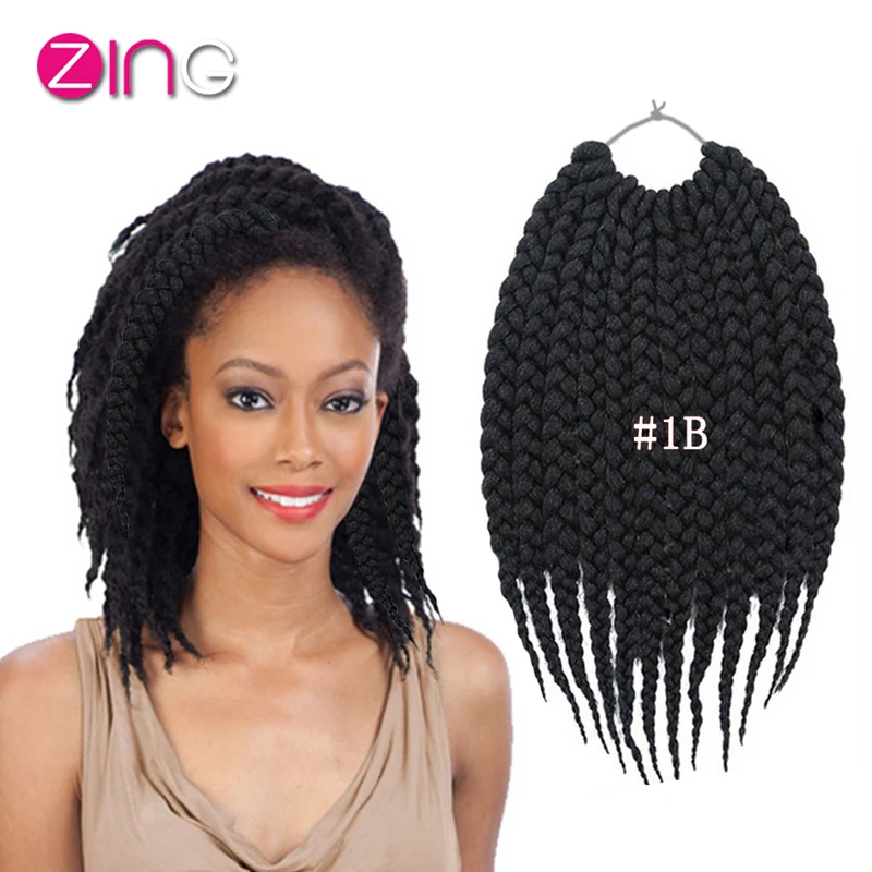 12 85g Pack Havana Mambotwist Crochet 3x Braid Hair Synthetic