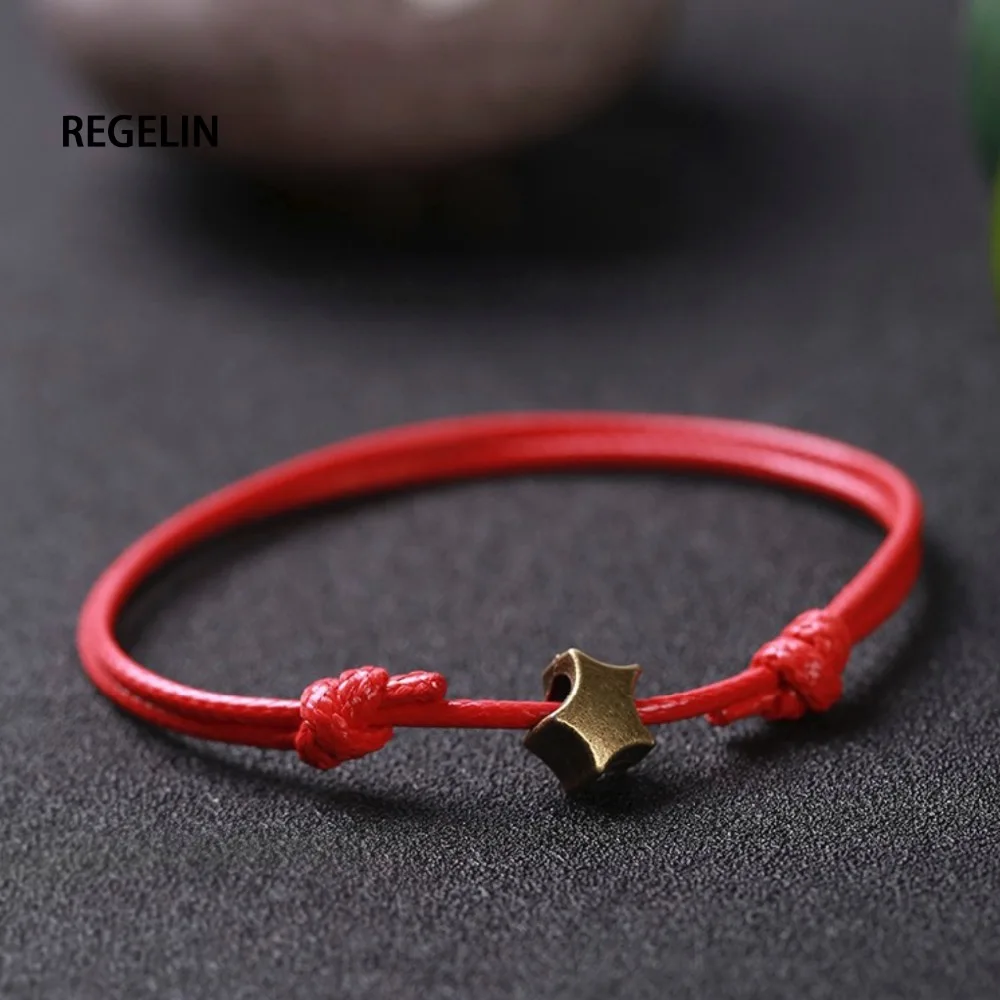 REGELIN модный винтажный Красный Черный Кожаный Ремешок любовь свинка Звезда